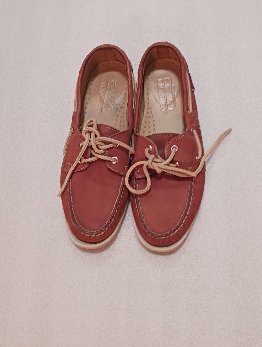 Sebago Burgundy Leather Dockside Moccasins